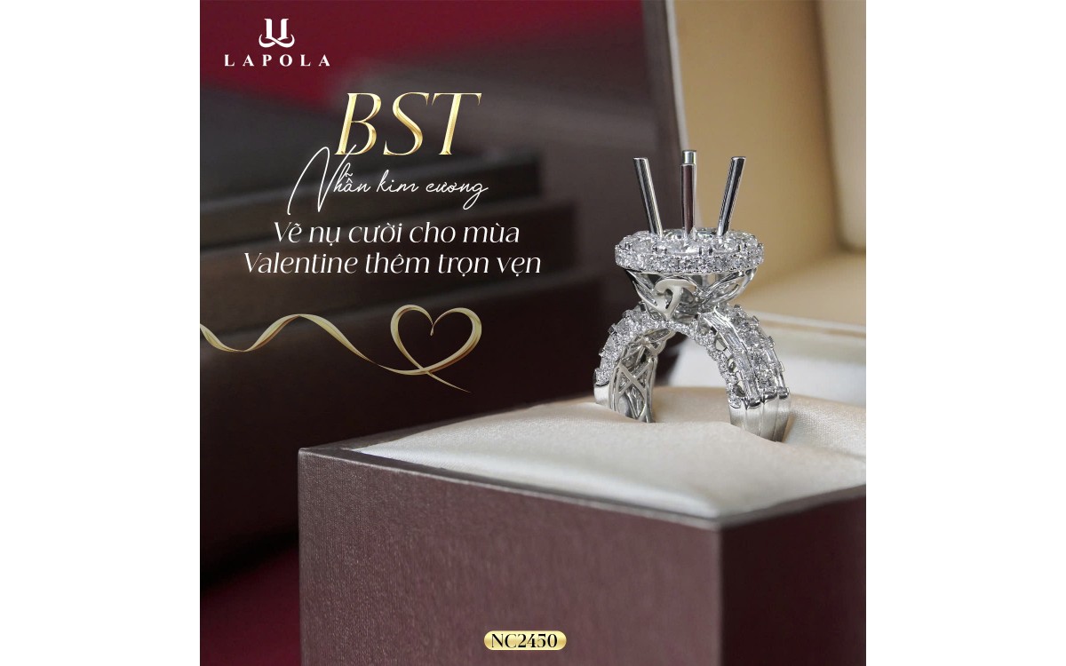 BST NHẪN KIM CƯƠNG &ndash; VẼ NỤ CƯỜI CHO M&Ugrave;A VALENTINE TH&Ecirc;M TRỌN VẸN